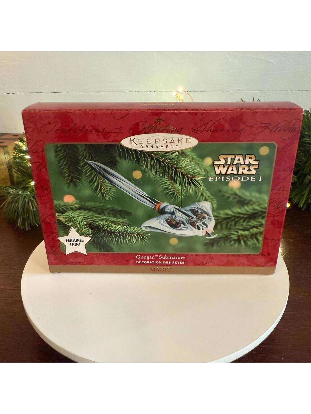 Star Wars Episode 1 Gungan Submarine Magic Light Hallmark Ornament - 2000